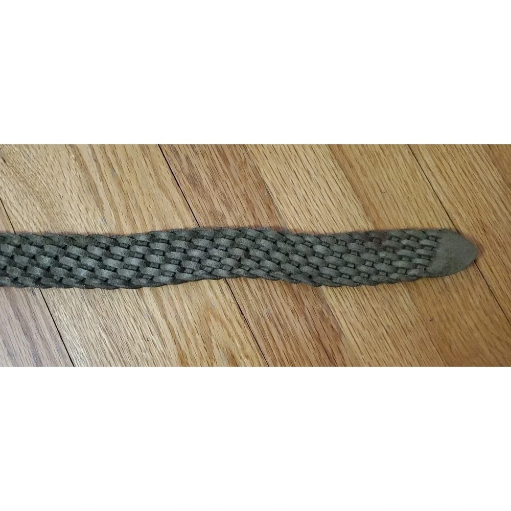 Capezio Vintage Braided Woven‎ Genuine Leather Brown Belt Size M/L
